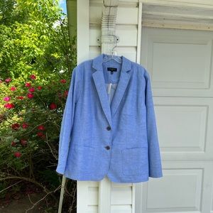 NWT Talbots Beautiful Lightweight Light Blue Lined Blazer